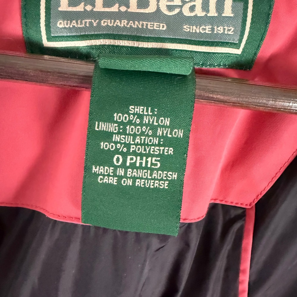 LL Bean Womens Small Pink Black Colorblock Insulated Winter Jacket 0 PH15 - Picture 12 of 13
